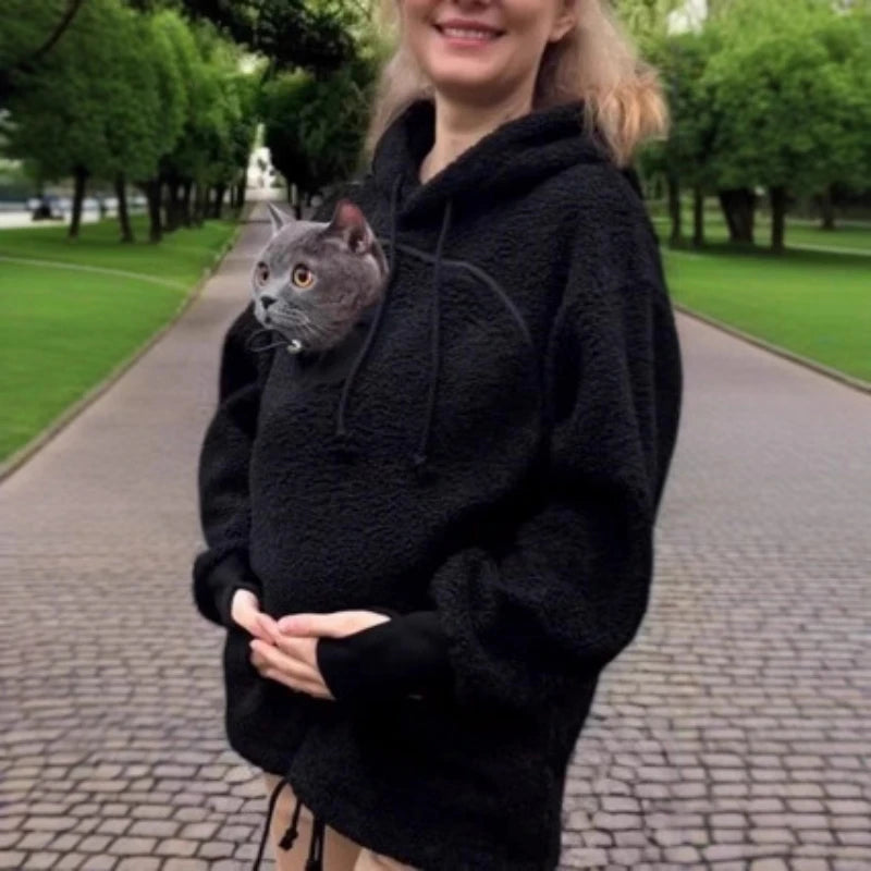 Veste d'hiver américaine vintage en polaire d'agneau pour femmes, à fermeture éclair, avec poche kangourou, à capuche, confortable, décontractée, style INS, veste de rue.