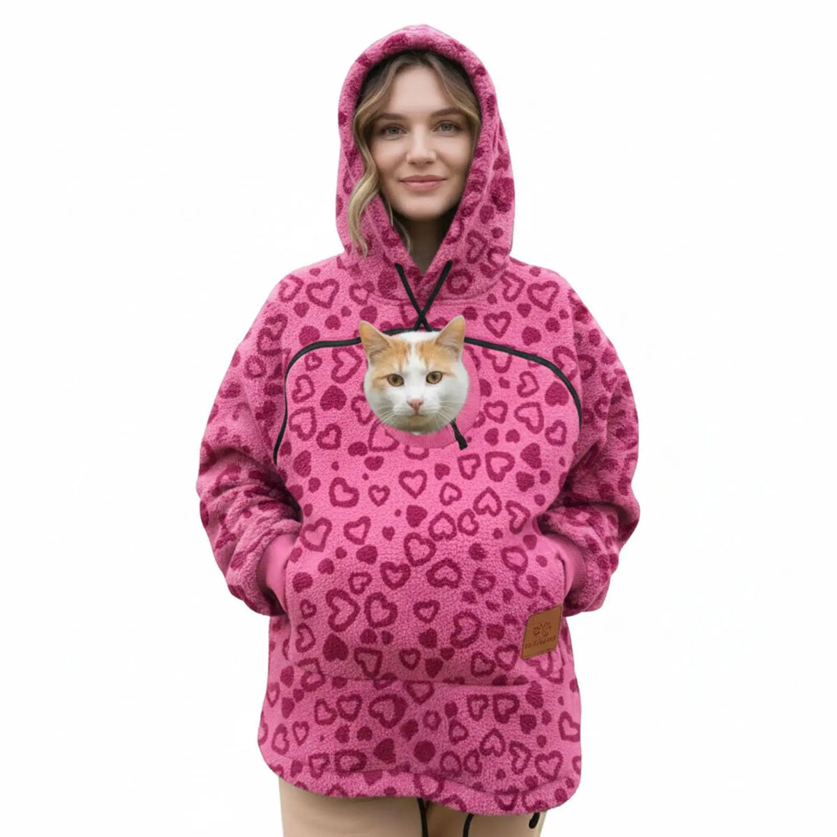 Veste d'hiver américaine vintage en polaire d'agneau pour femmes, à fermeture éclair, avec poche kangourou, à capuche, confortable, décontractée, style INS, veste de rue.
