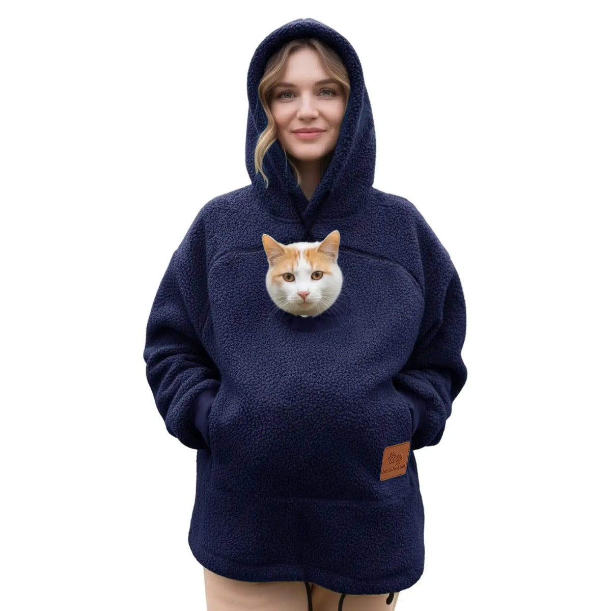Veste d'hiver américaine vintage en polaire d'agneau pour femmes, à fermeture éclair, avec poche kangourou, à capuche, confortable, décontractée, style INS, veste de rue.