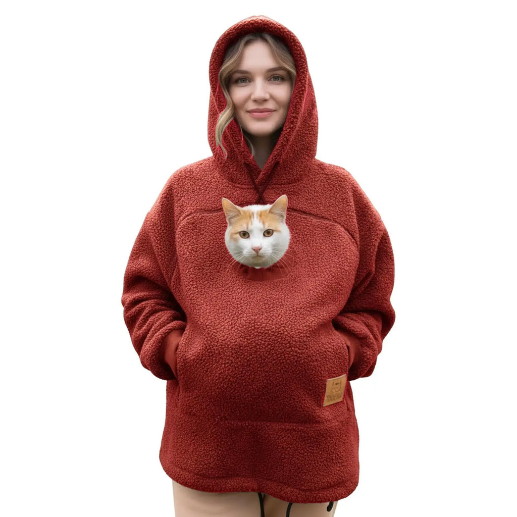 Veste d'hiver américaine vintage en polaire d'agneau pour femmes, à fermeture éclair, avec poche kangourou, à capuche, confortable, décontractée, style INS, veste de rue.